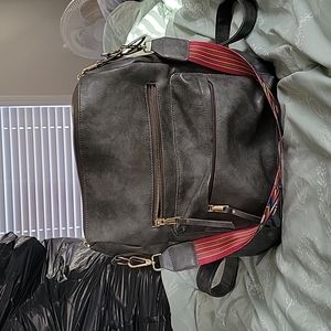 Faux grey leather convertible backpack/purse